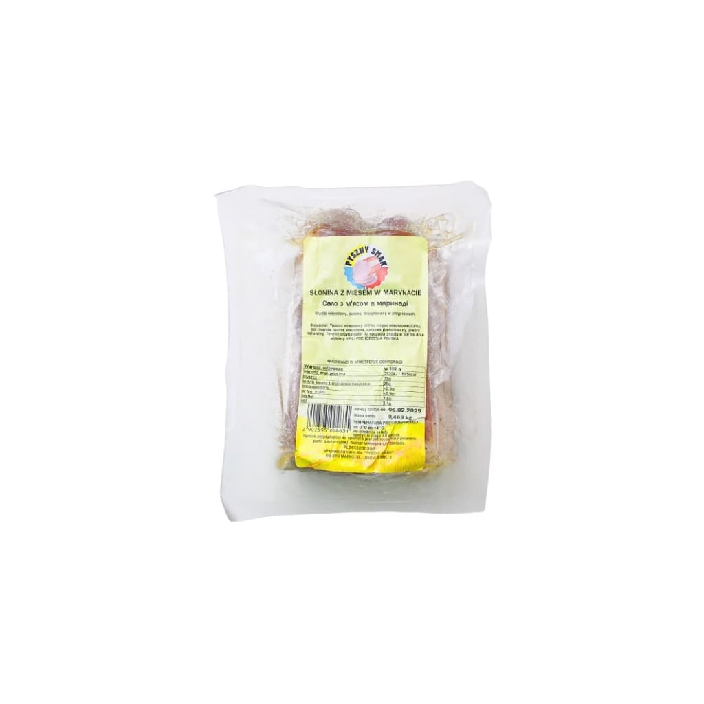 Słonina ukraińska z mięsem pakowana "Pyszny Smak" (450g) luz