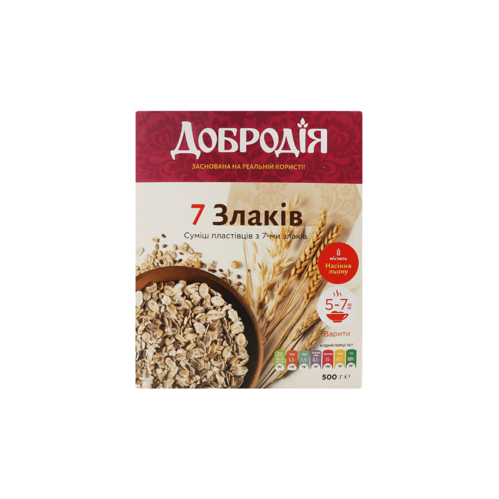 Mieszanka 7 płatków zbożowych "Dobrodiya" 500g