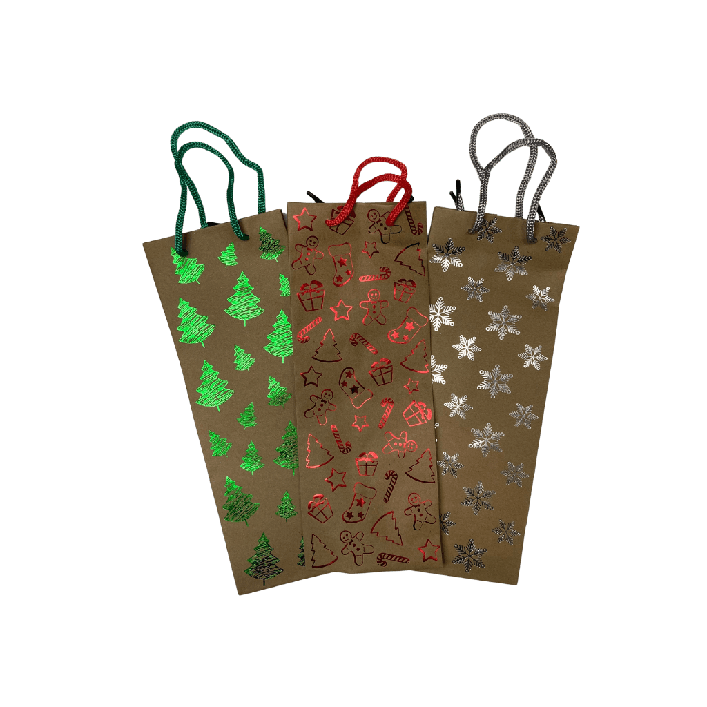 Torebka na wino świąteczna