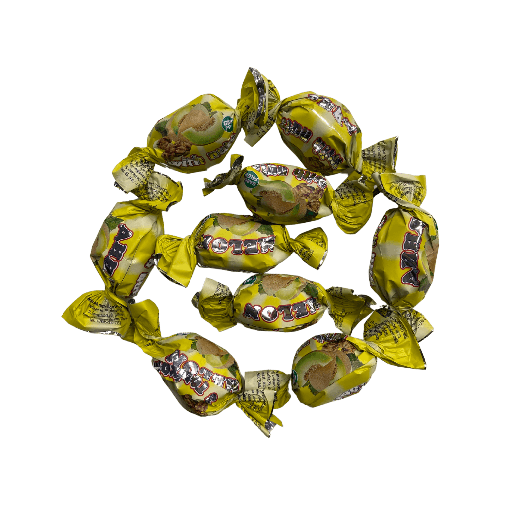 Cukierki Melon z orzechem włoskim (ok.100g) "Ametyst Plus" luz