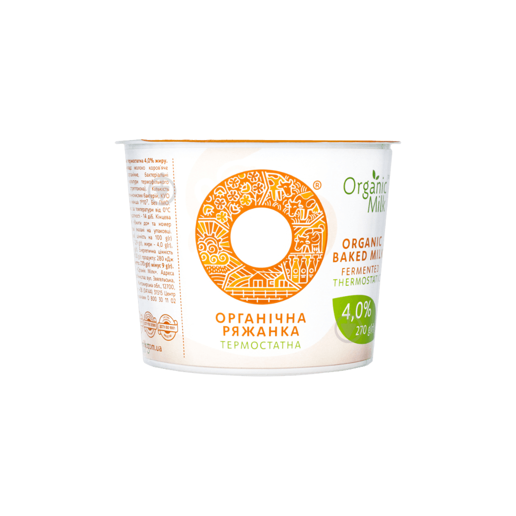 Ryazanka 4% "Organic milk" 270g