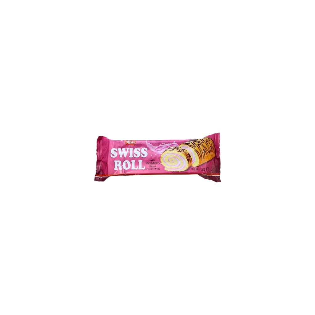 Rolada biszkoptowa o smaku truskawkowym Mindy Swiss Roll "KBF" 250g