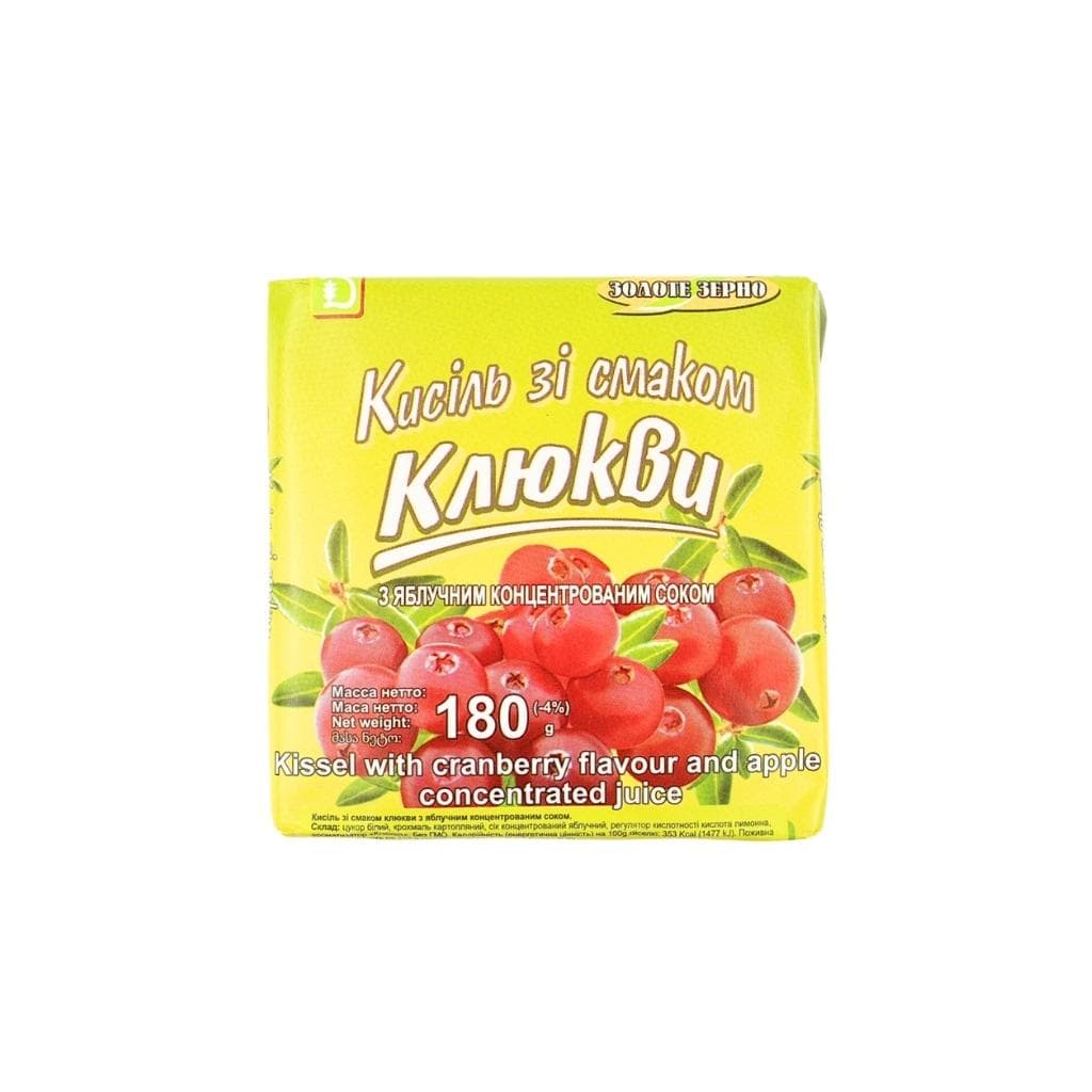 Kisiel o smaku żurawinowym z skoncentrowanym sokiem jabłkowym "Złote Ziarno" 180g