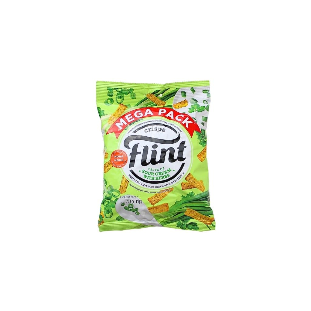 Sucharki pszenno-żytnie o smaku śmietany z zieleniną "Flint" 110g