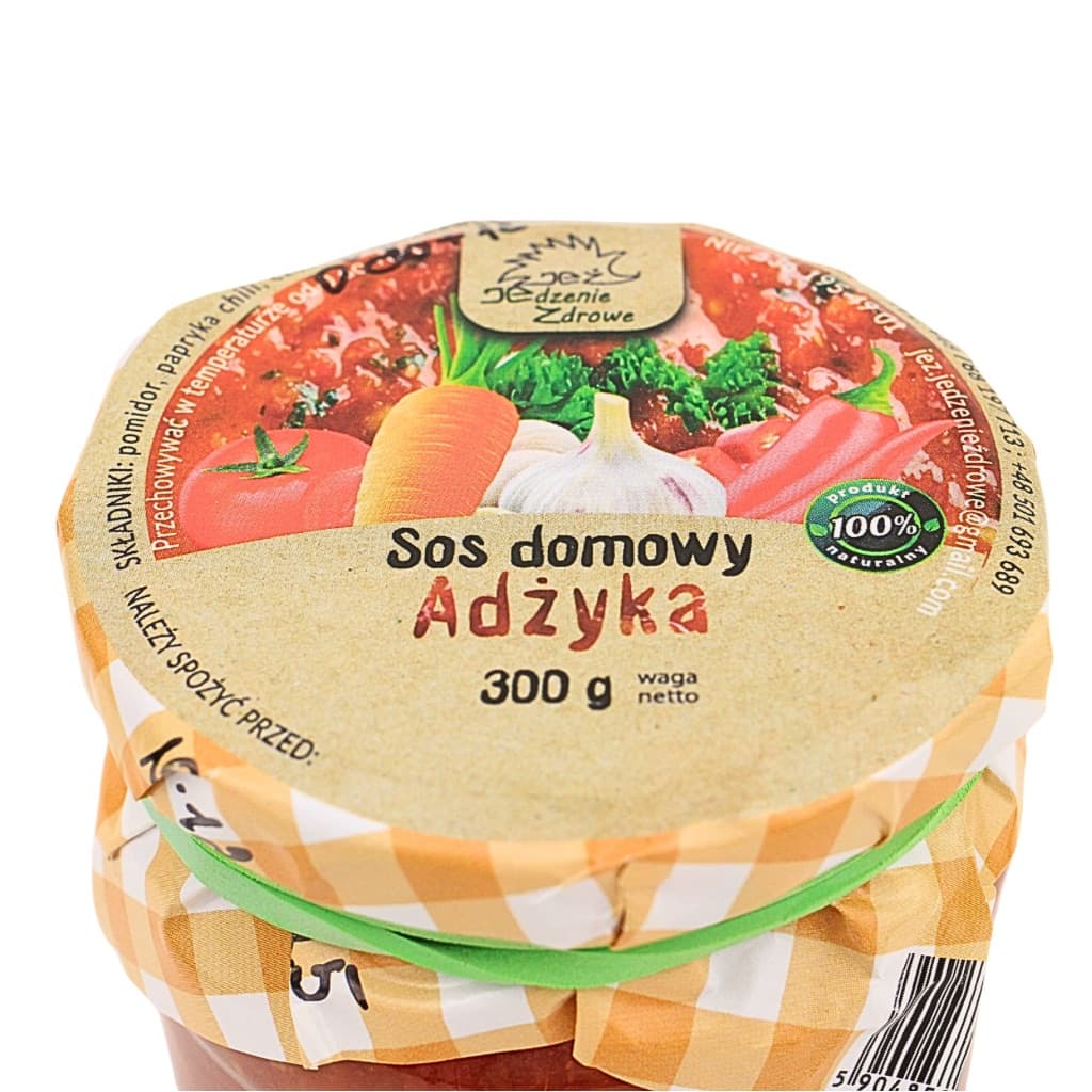 Sos Adżyka Domowa "JEŻ JEdzenie Zdrowe" słoik 300g - zdjęcie 2