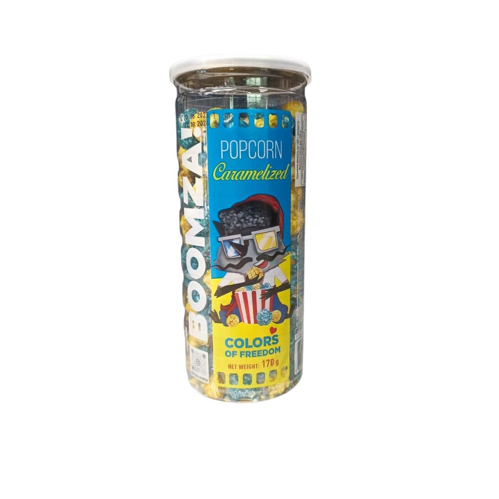 Popcorn karmelowy w rurie kolorowy "Boomza" 170g