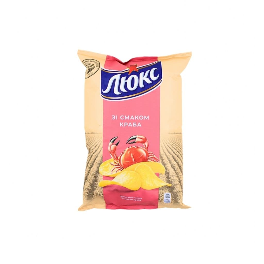Chipsy ziemniaczane o smaku kraba "Lyuks" 133g