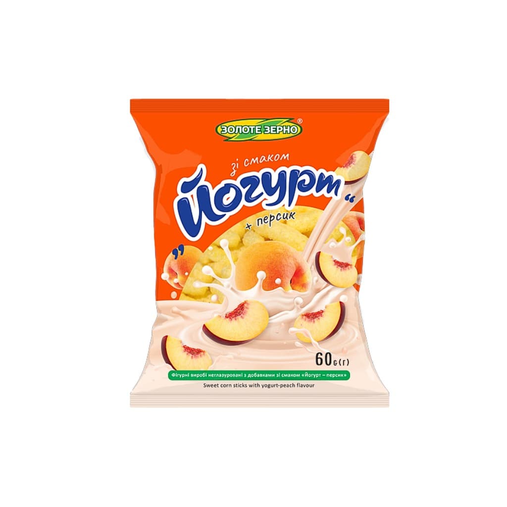 Paluszki kukurydziane o smaku brzoskwini "Złote Ziarno" 60g