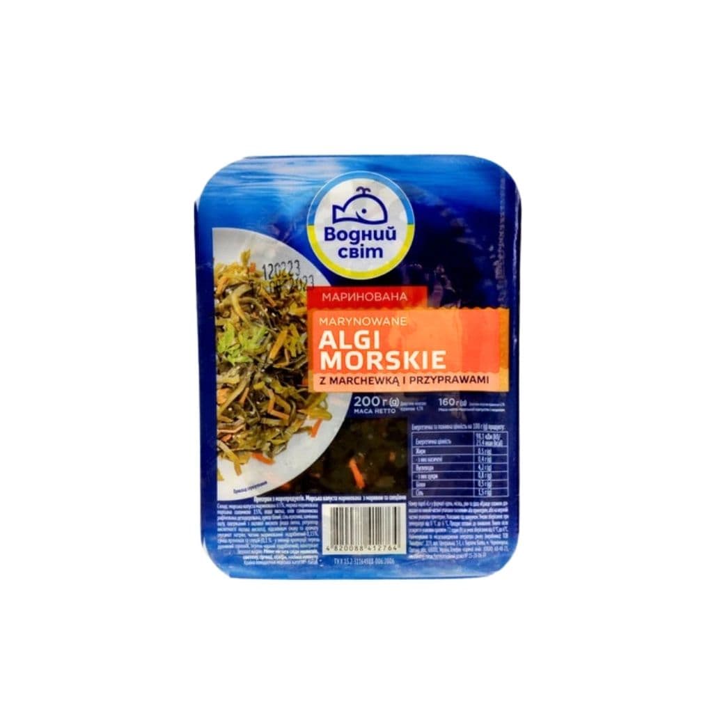 Algi morskie marynowane z marchewką i przyprawami "Wodny mir" 200g