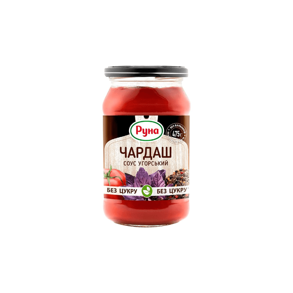 Sos pomidorowy czardasz węgierski bez cukru słoik "Runa" 475g