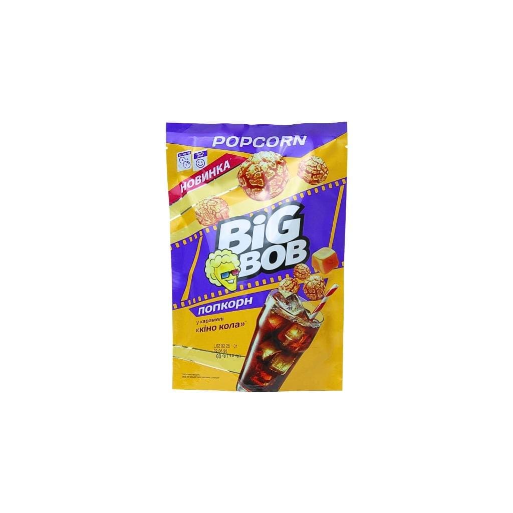 Popcorn w karmelu o smaku coli Kino Cola "Bog Bob" 80g