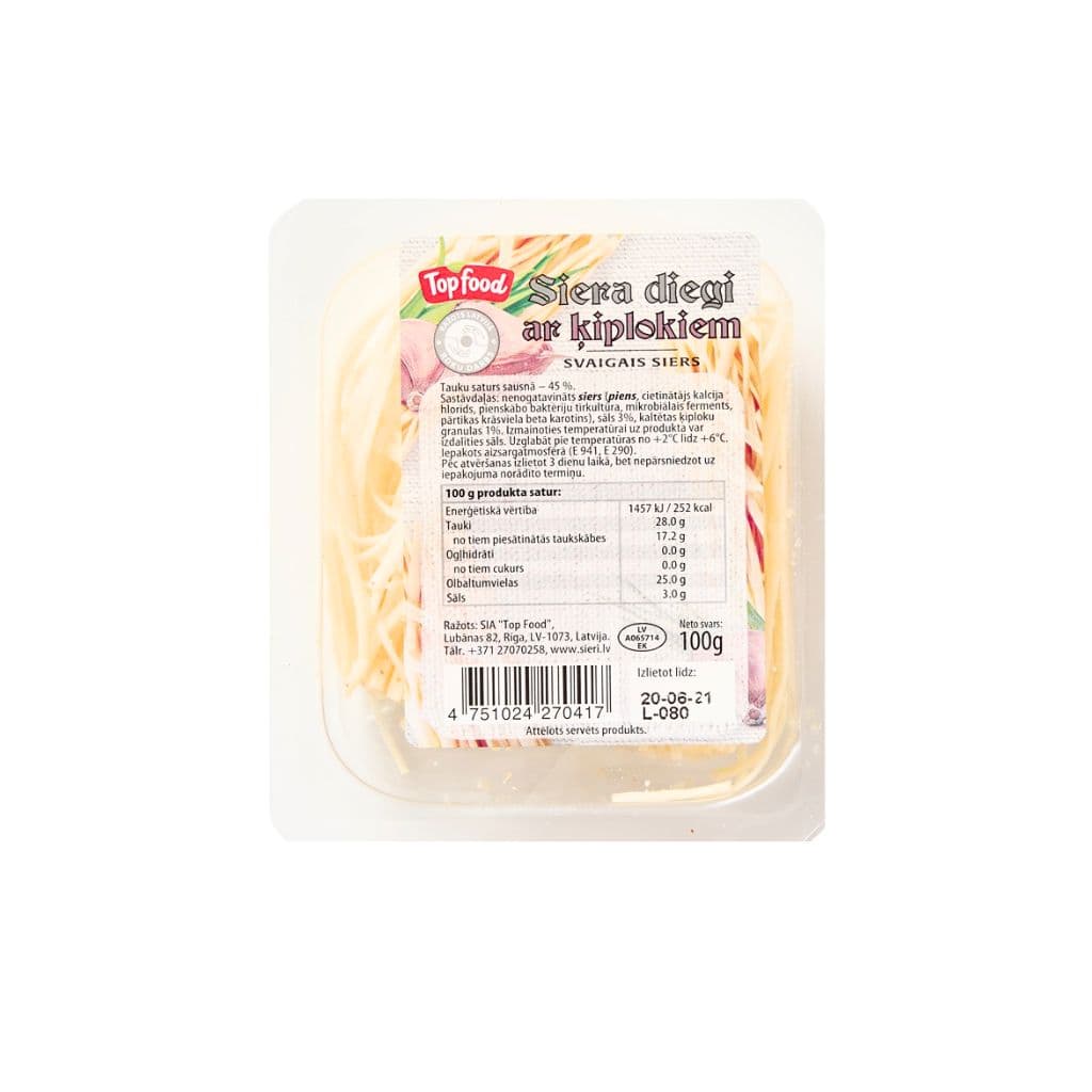 Ser warkocz z czosnkiem "Top food" 100g