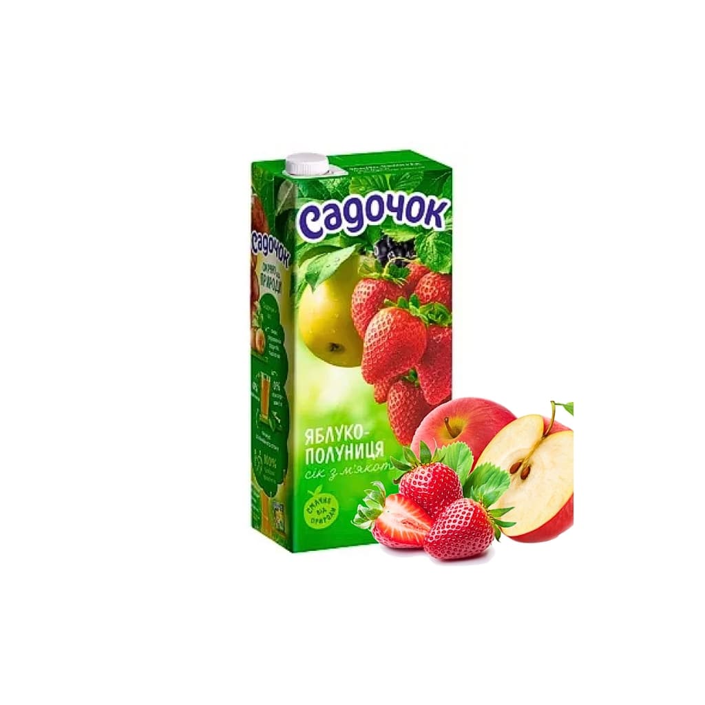 Sok jabłko-truskawka z miąższem "Sadochok" 950ml