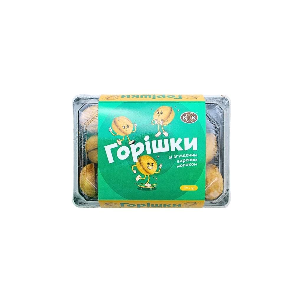 Ciasteczka kruche maślane Orzeszki z mlekiem zagęszczonym "BKK" 325g