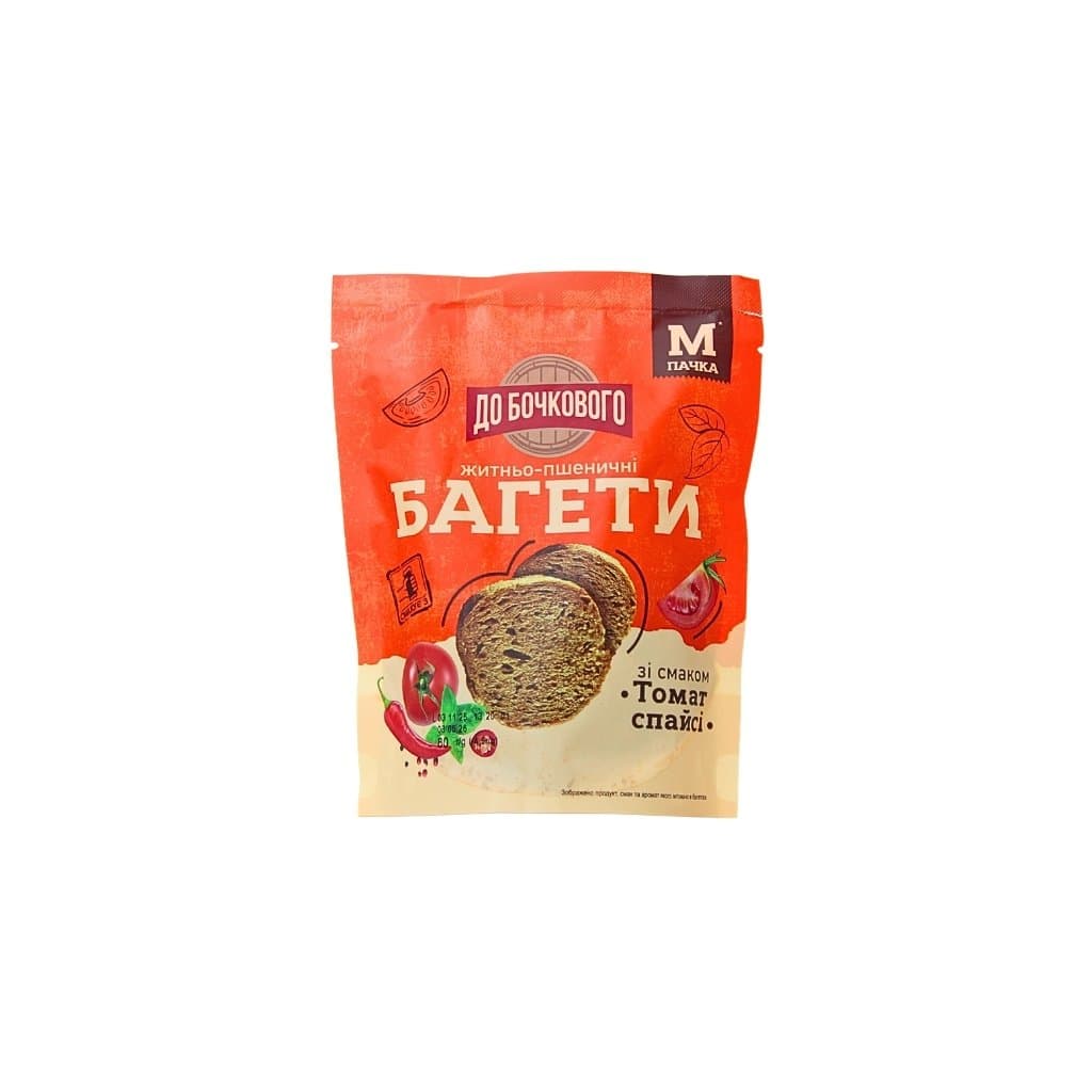 Sucharki bagietki żytnio-pszenne o smaku Tomat Spicy "Do Beczkowego" 80g