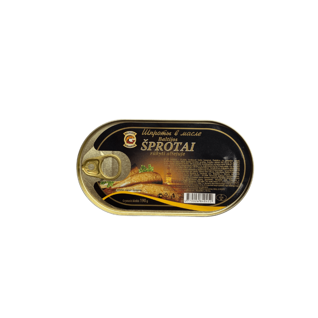Szproty wędzone w oleju "Baltijos Konservai" 190g