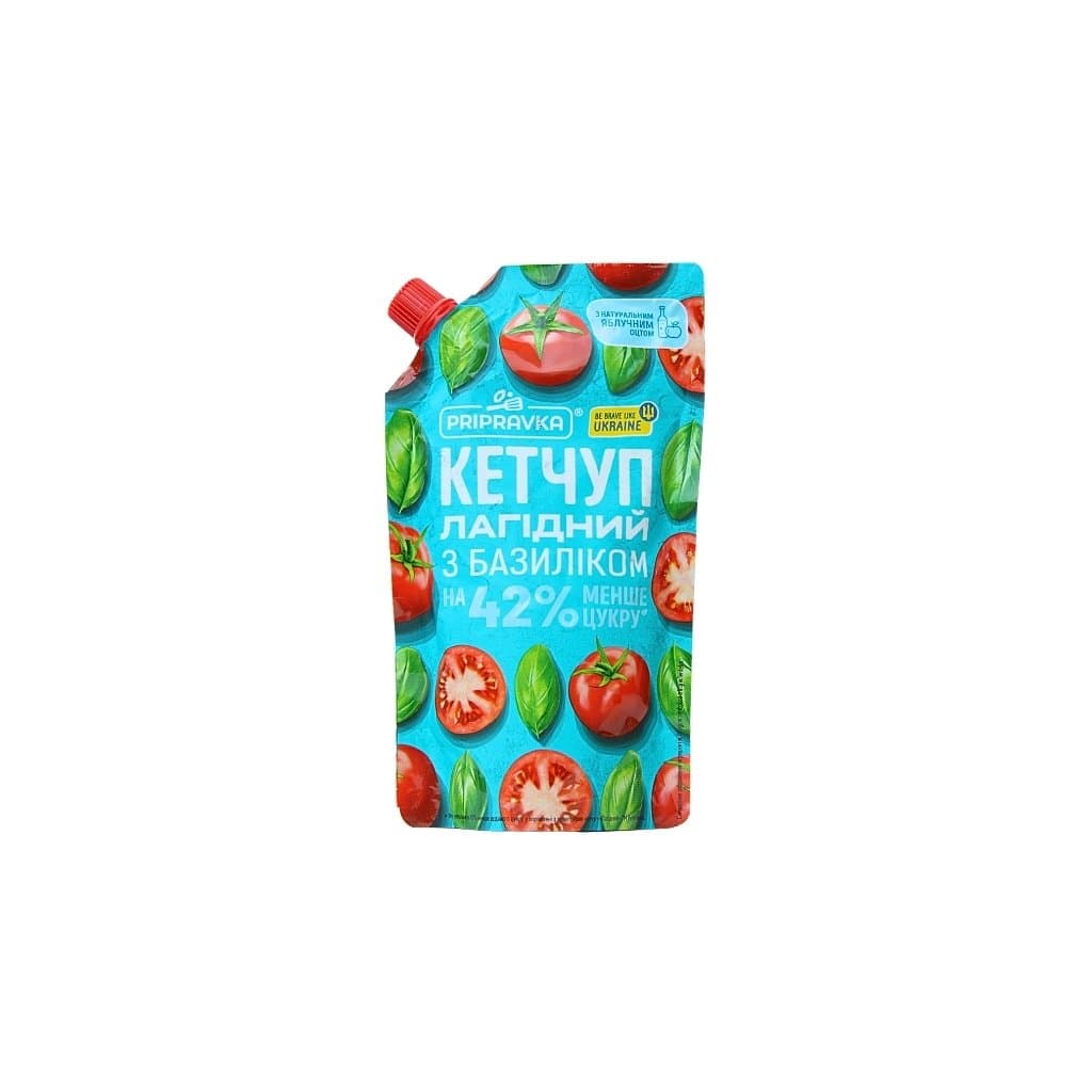 Ketchup Łagodny z bazylią "Pripravka" doypack 250g