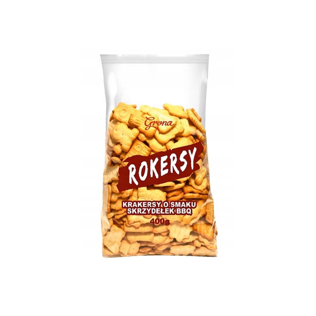 Krakersy słone o smaku skrzydełek BBQ Rokersy "Grona" 400g