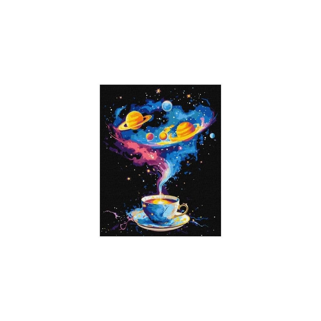 Zestaw do malowania po numerach. "Kosmiczny wir z farbami metalicznymi" 40x50cm