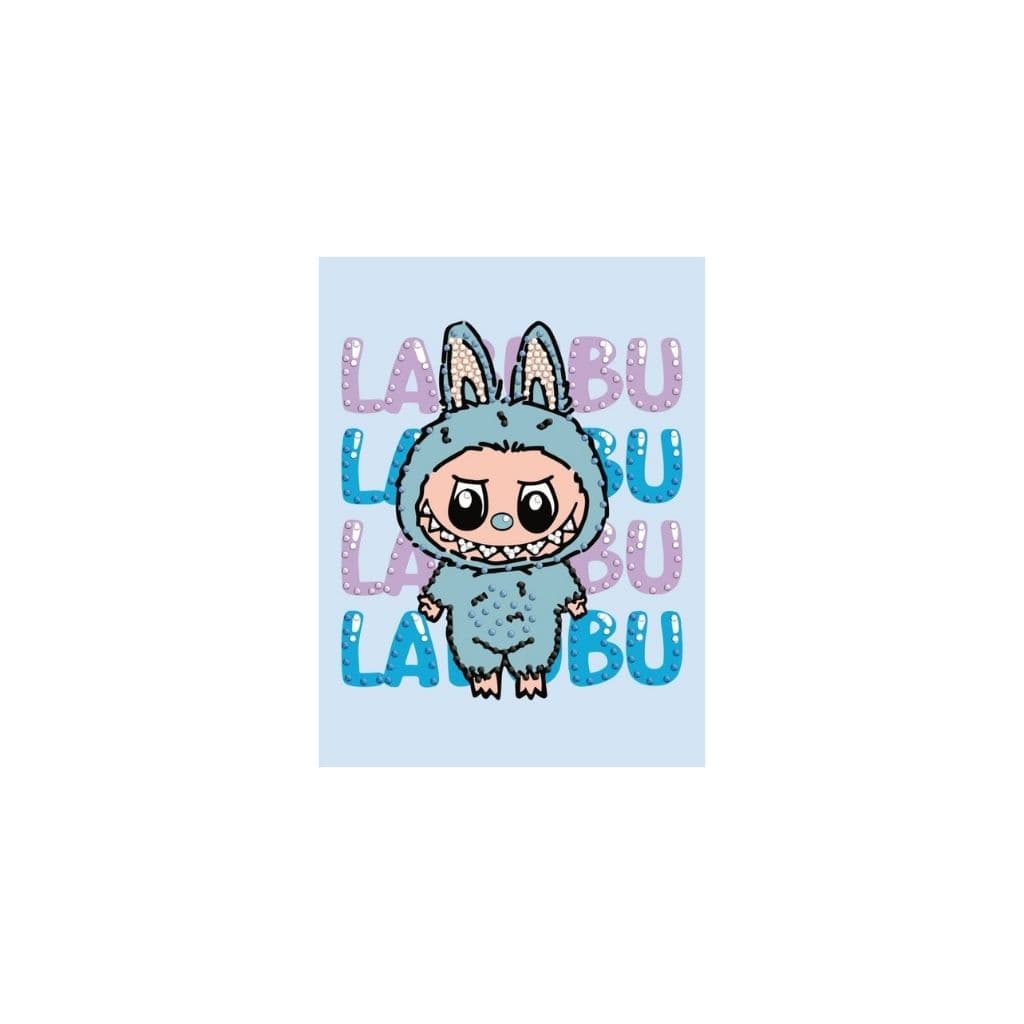 Zestaw z wybiórczą mozaiką diamentową "On – Labubu" 15x20cm