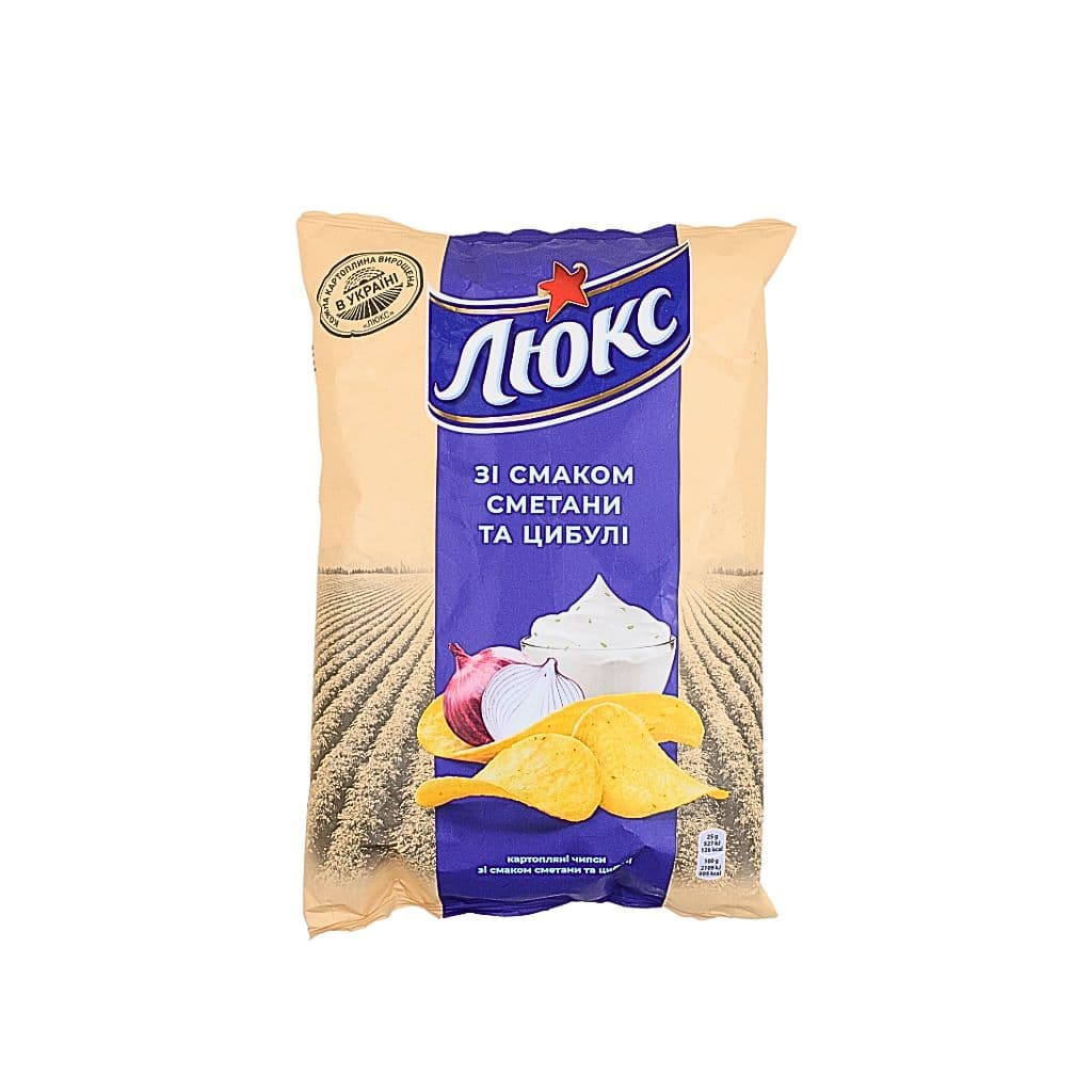 Chipsy ziemniaczane o smaku śmietany i cebuli "Lyuks" 133g