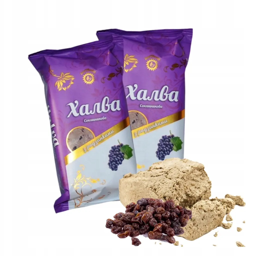 Chałwa słonecznikowa z rodzynkami "Seedwealth" 200g