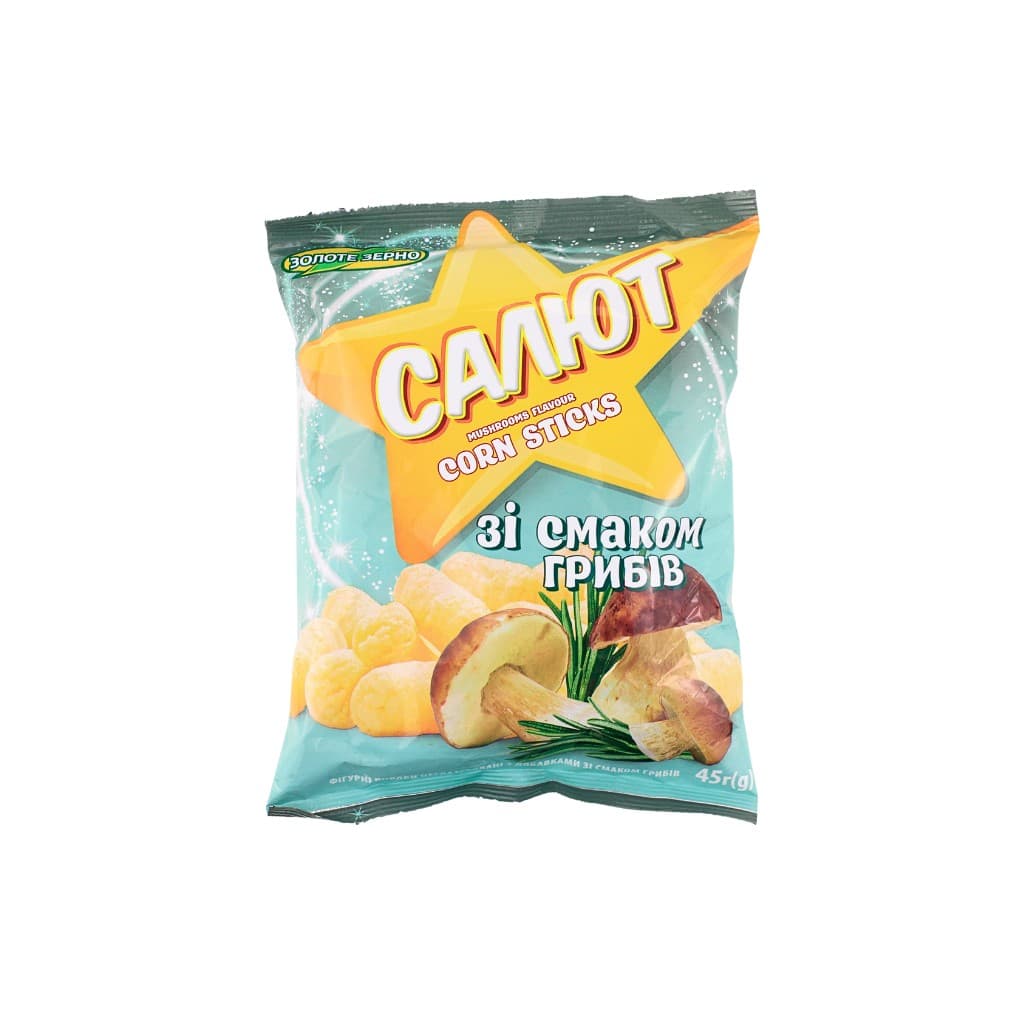 Paluszki kukurydziane o smaku grzybowym "Salut Zlote Ziarno" 45g