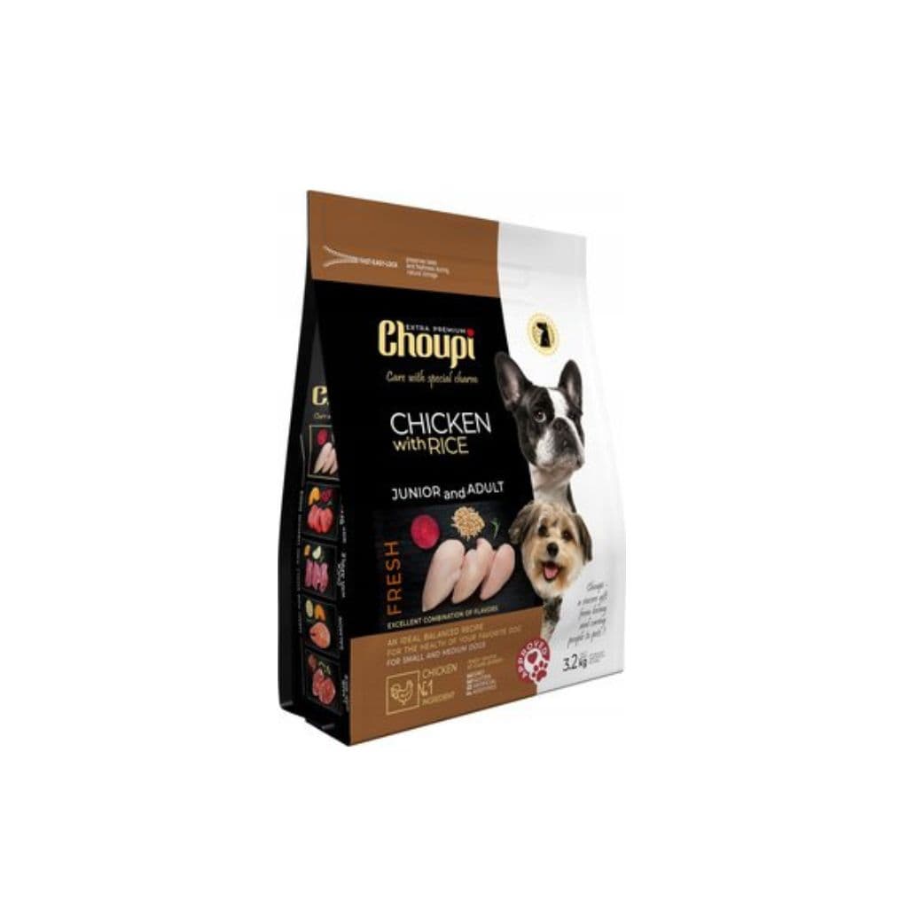 Sucha karma dla małych i średnich ras psów Kurczak z ryżem "Choupi" 3,2kg