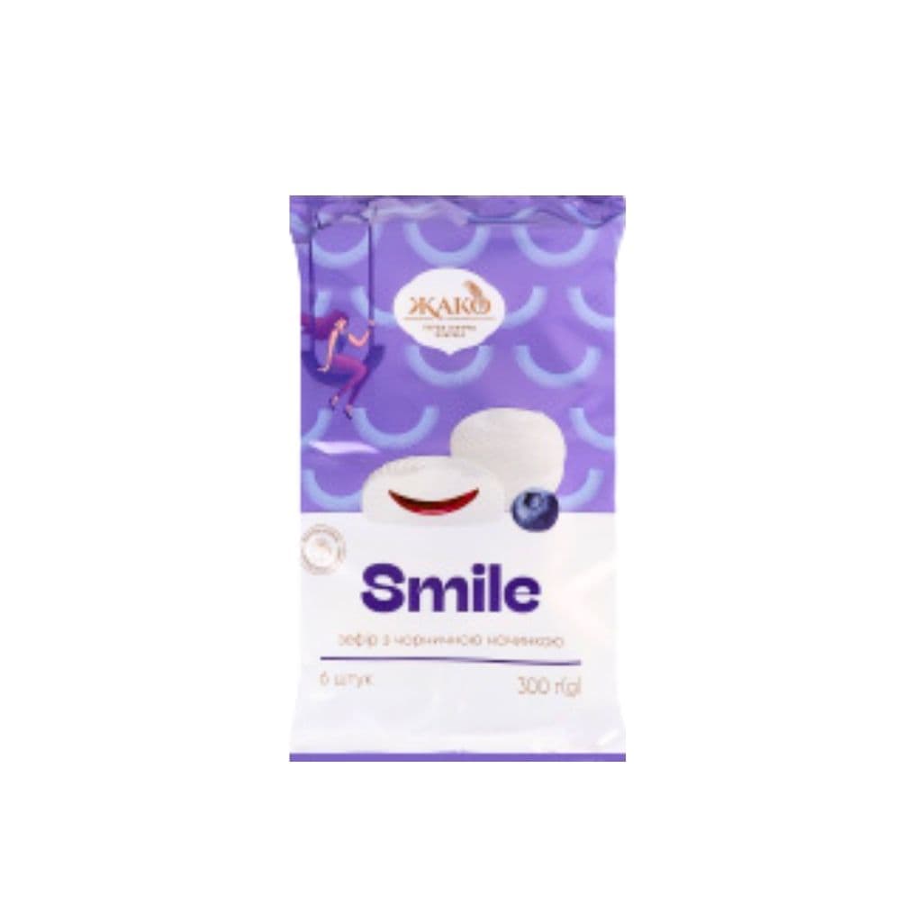 Zefir z nadzieniem borówkowym Smile "JAKO" 300g