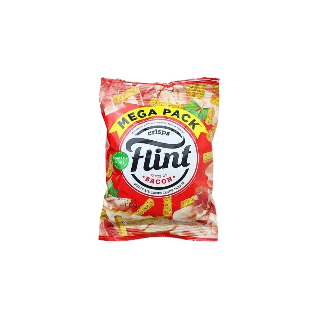 Sucharki pszenno-żytnie o smaku bekonu "Flint" 110g
