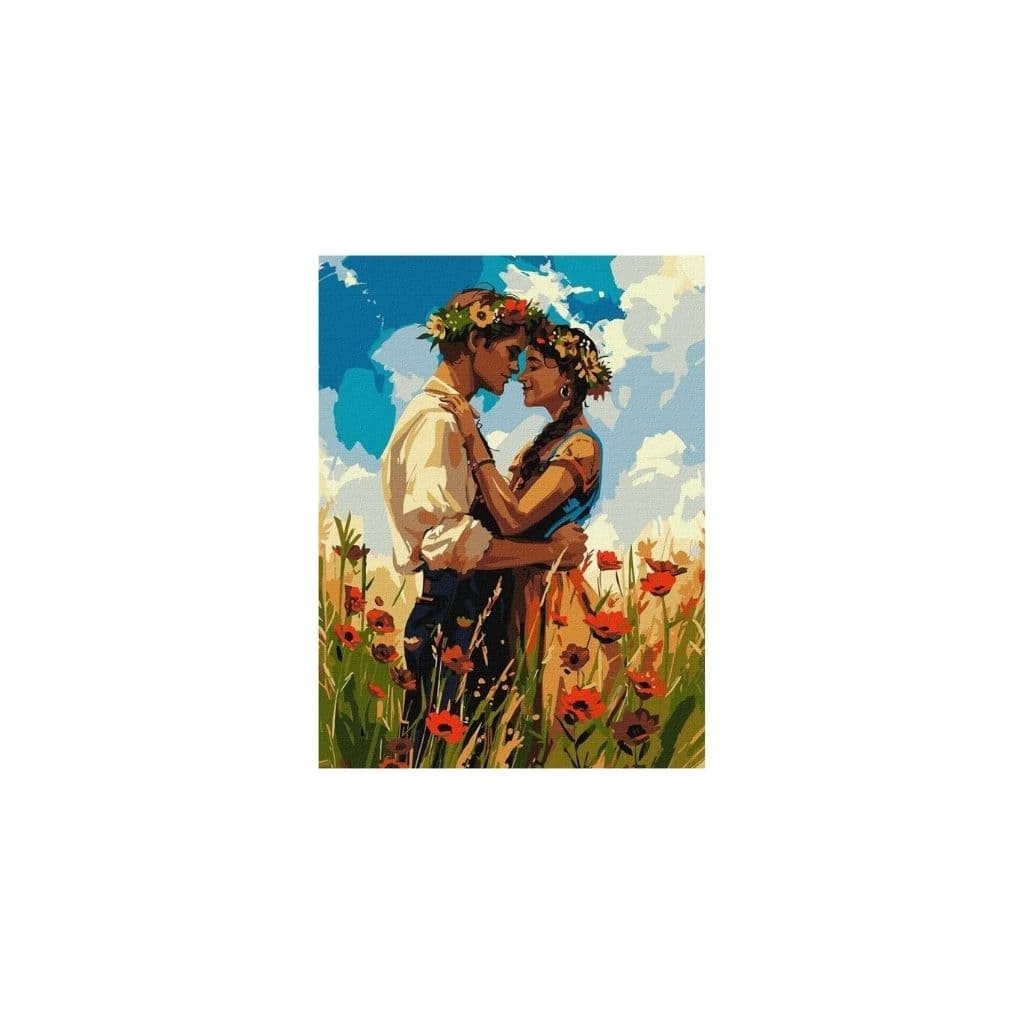 Zestaw do malowania po numerach. "Zakochana para" 30x40cm