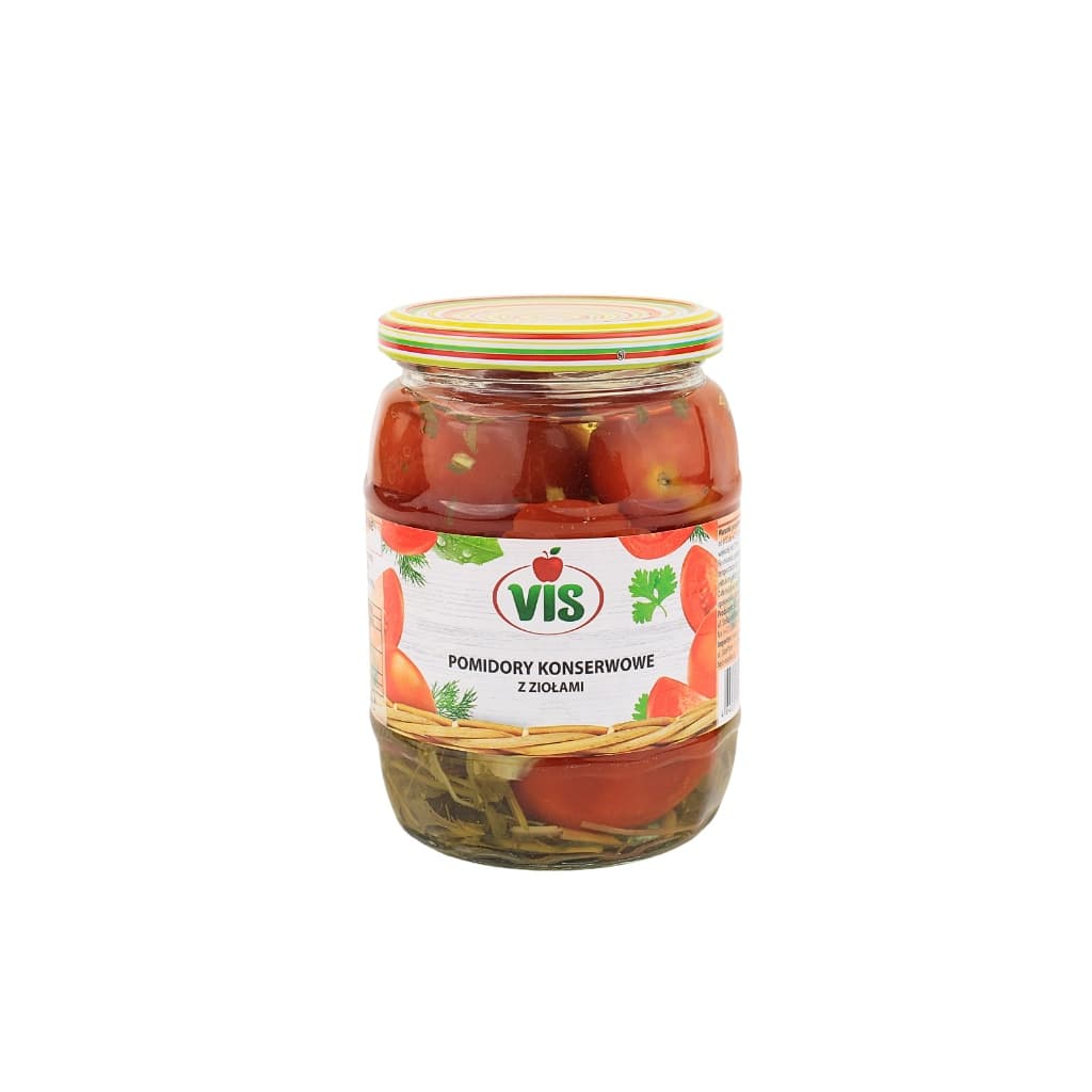 Pomidory konserwowe z ziolami "VIS" 670g