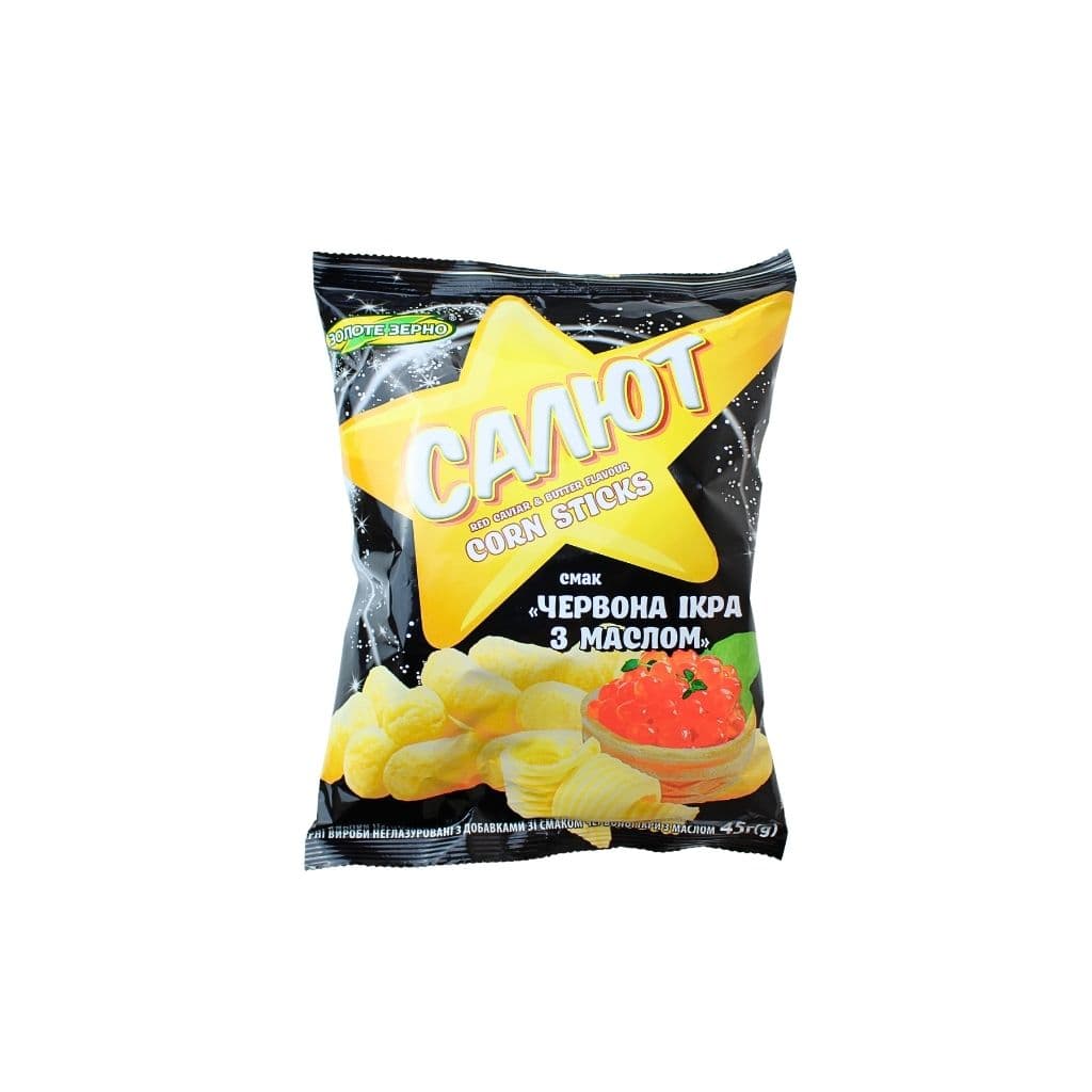 Paluszki kukurydziane o smaku kawioru "Salut Złote Ziarno" 45g