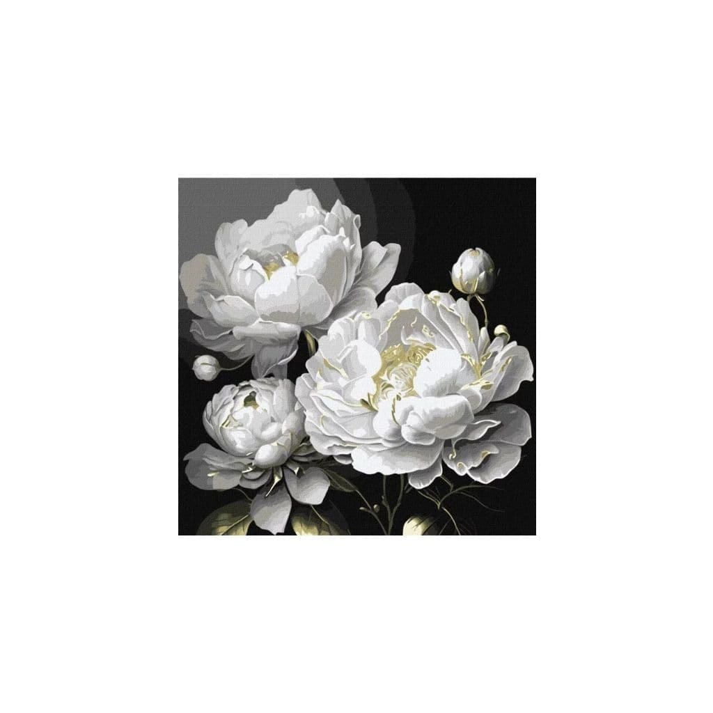 Zestaw do malowania po numerach. "Nieskazitelne piękno z metalicznymi farbami selena" 40x40cm