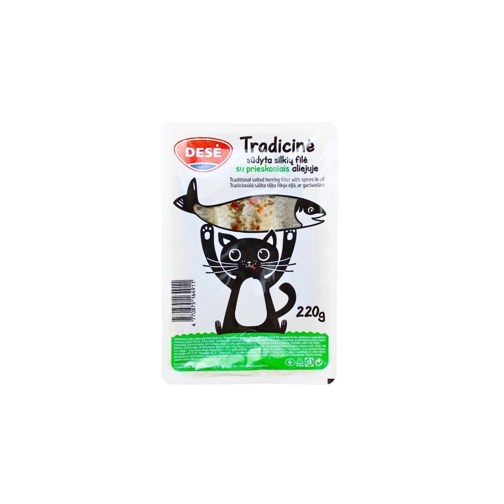 Śledż filet w oleju z przyprawami "Dese" 220g