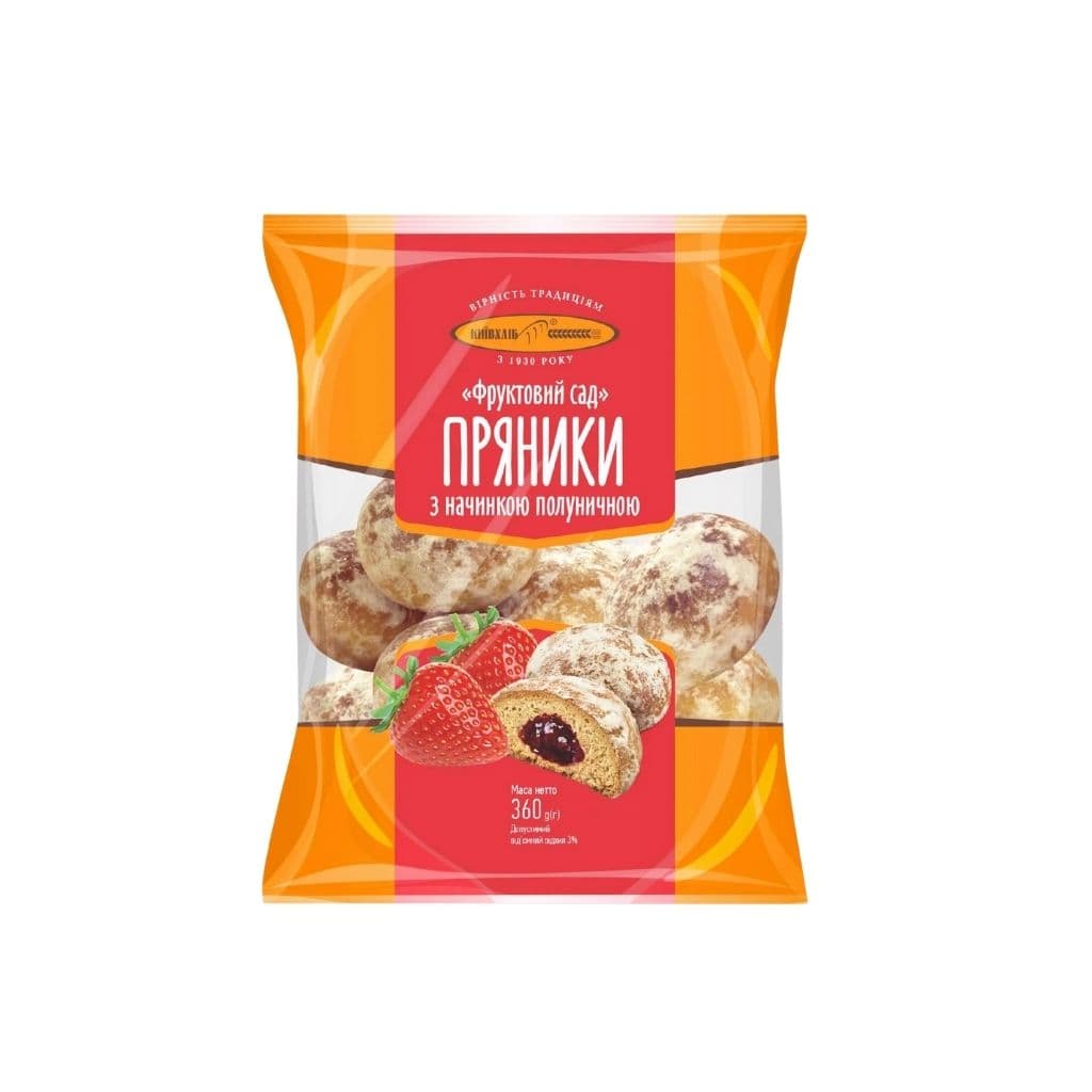 Pierniki z nadzieniem truskawkowym "Kyivhlib" 360g
