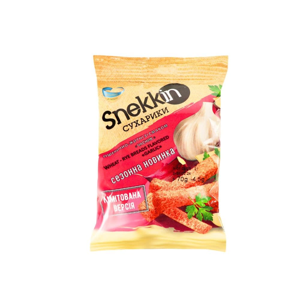 Grzanki o smaku czosnku "Snekkin" 70g