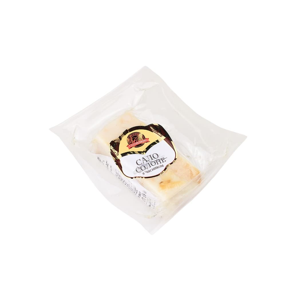 Słonina slona z czosnkiem pakowana "SMK" (250g) luz