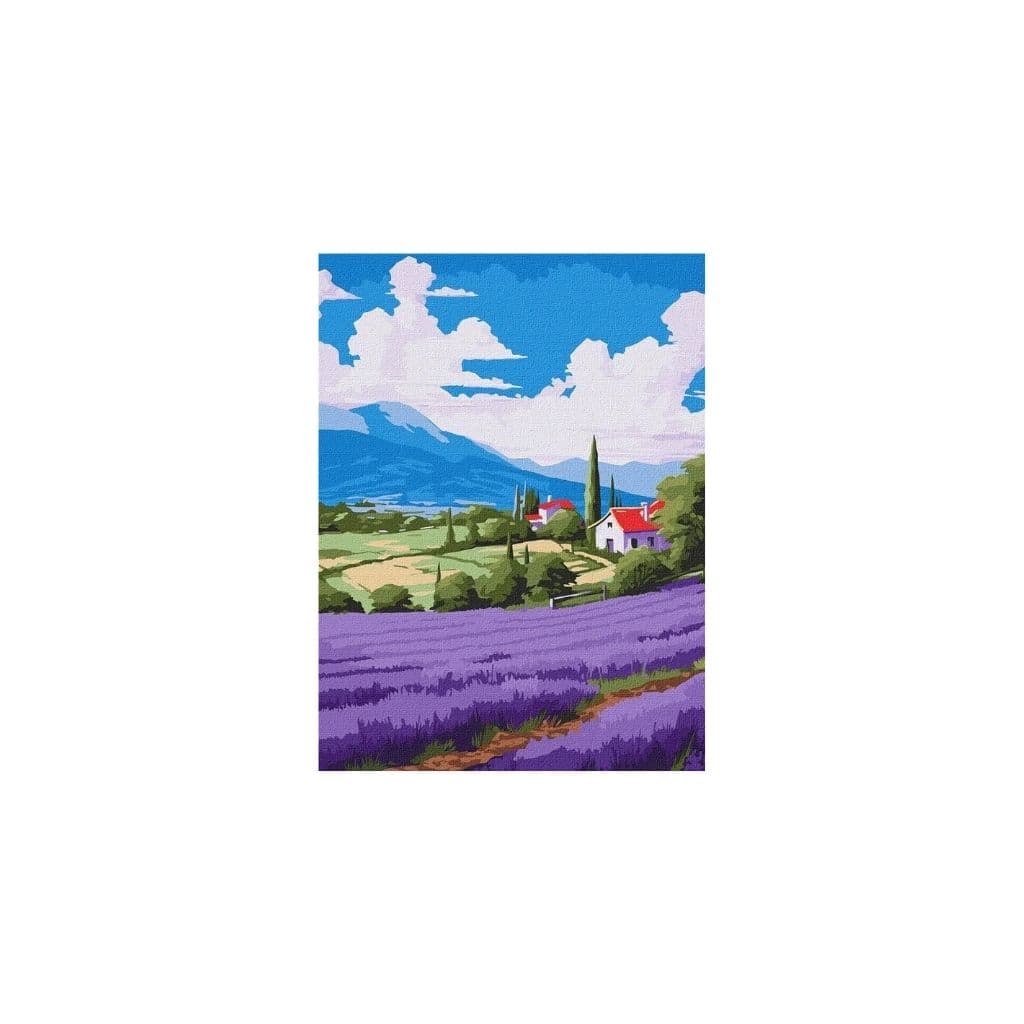 Zestaw do malowania po numerach. "Lawendowe przestrzenie" 30x40cm