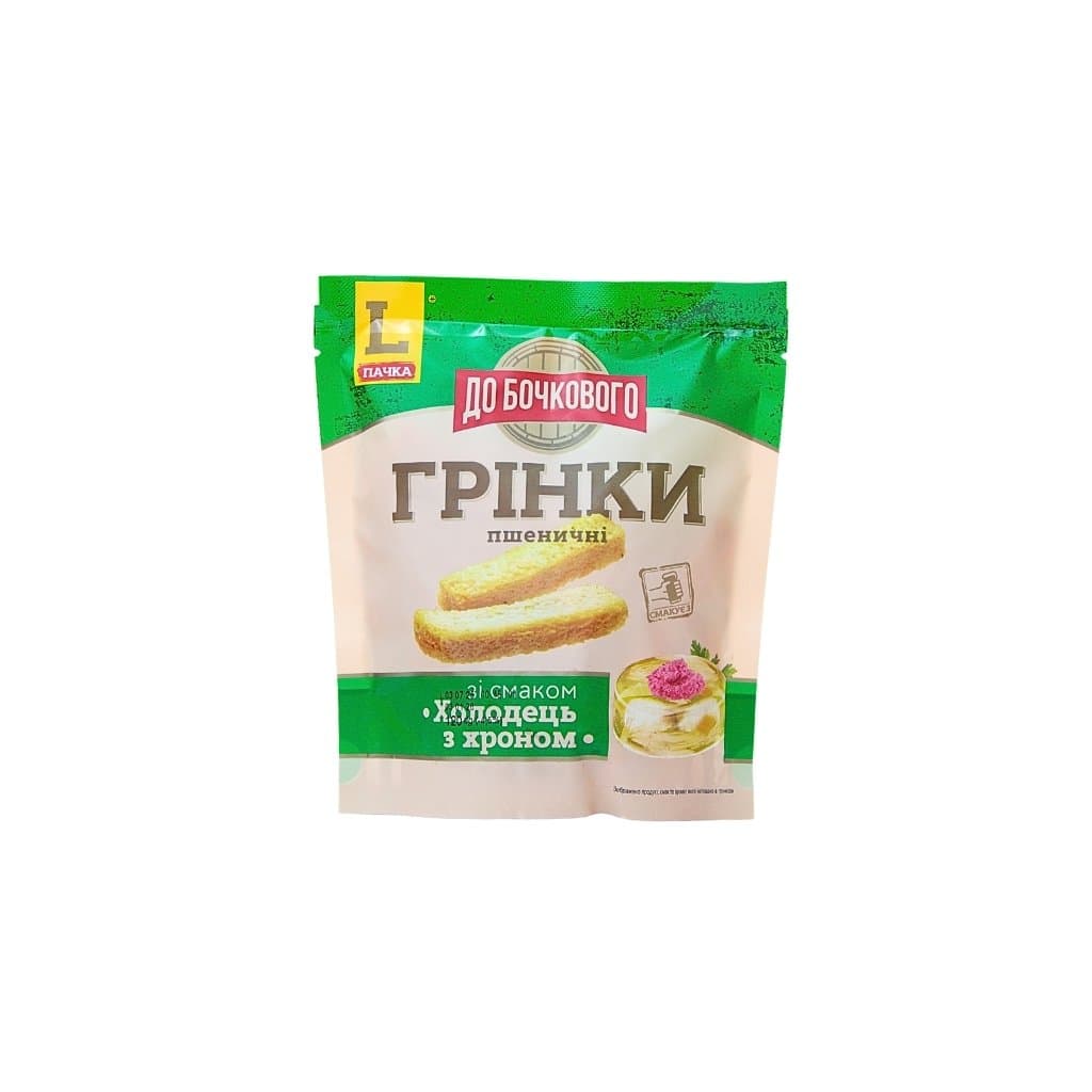 Grzanki pszenne o smaku galaretki z chrzanem "Do Beczkowego" 120g