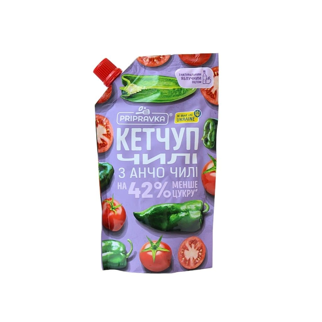 Ketchup Chili i ancho chili "Pripravka" doypack 250g