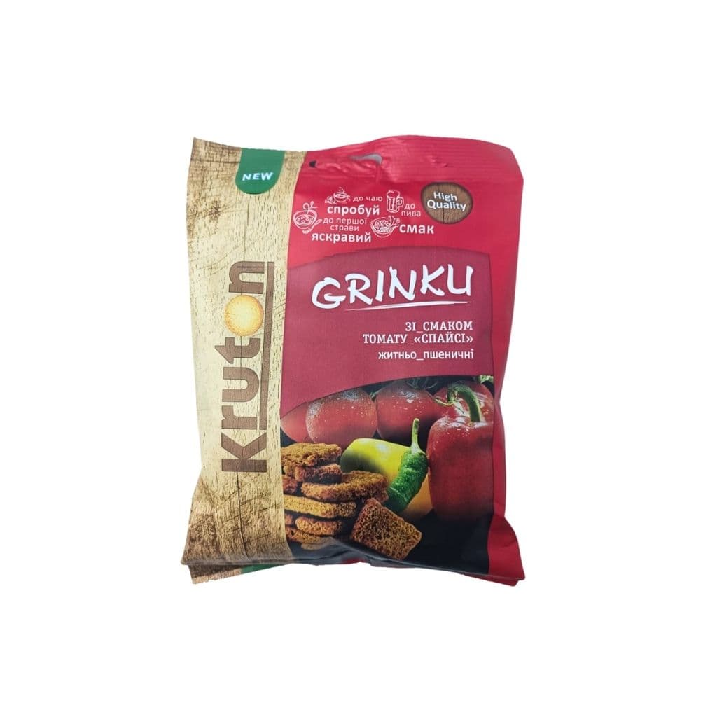 Grzanki żytnio-pszenne o smaku pomidorowym SPICY "Kruton" 70g