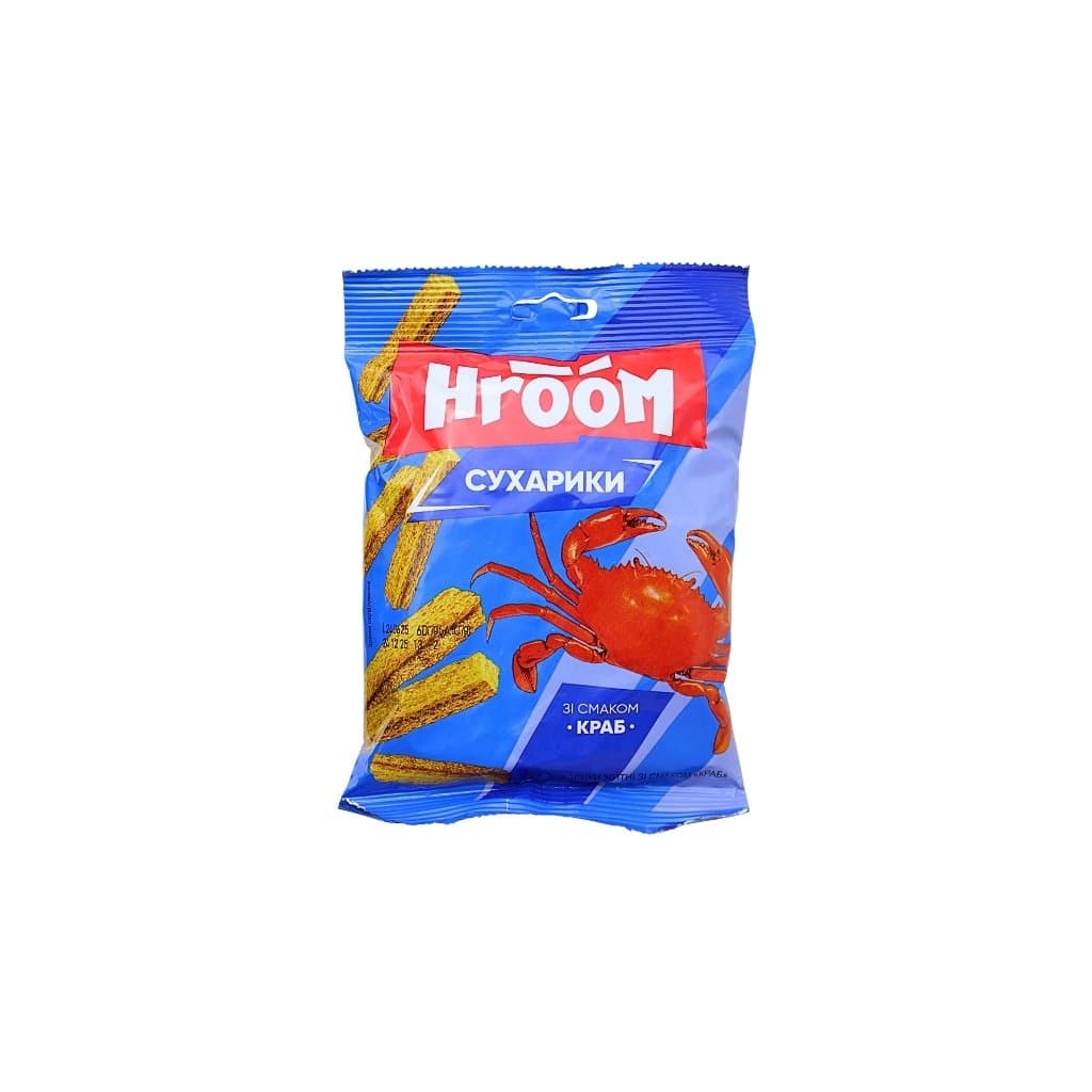 Sucharki żytnie o smaku Krab "TM Hroom" 60g