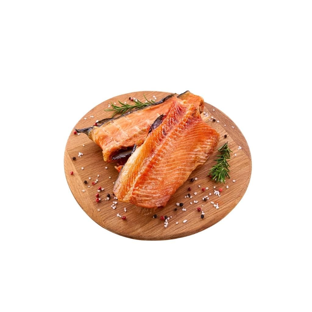 Łosoś grzbiety wędzone na gorąco  (400g) luz