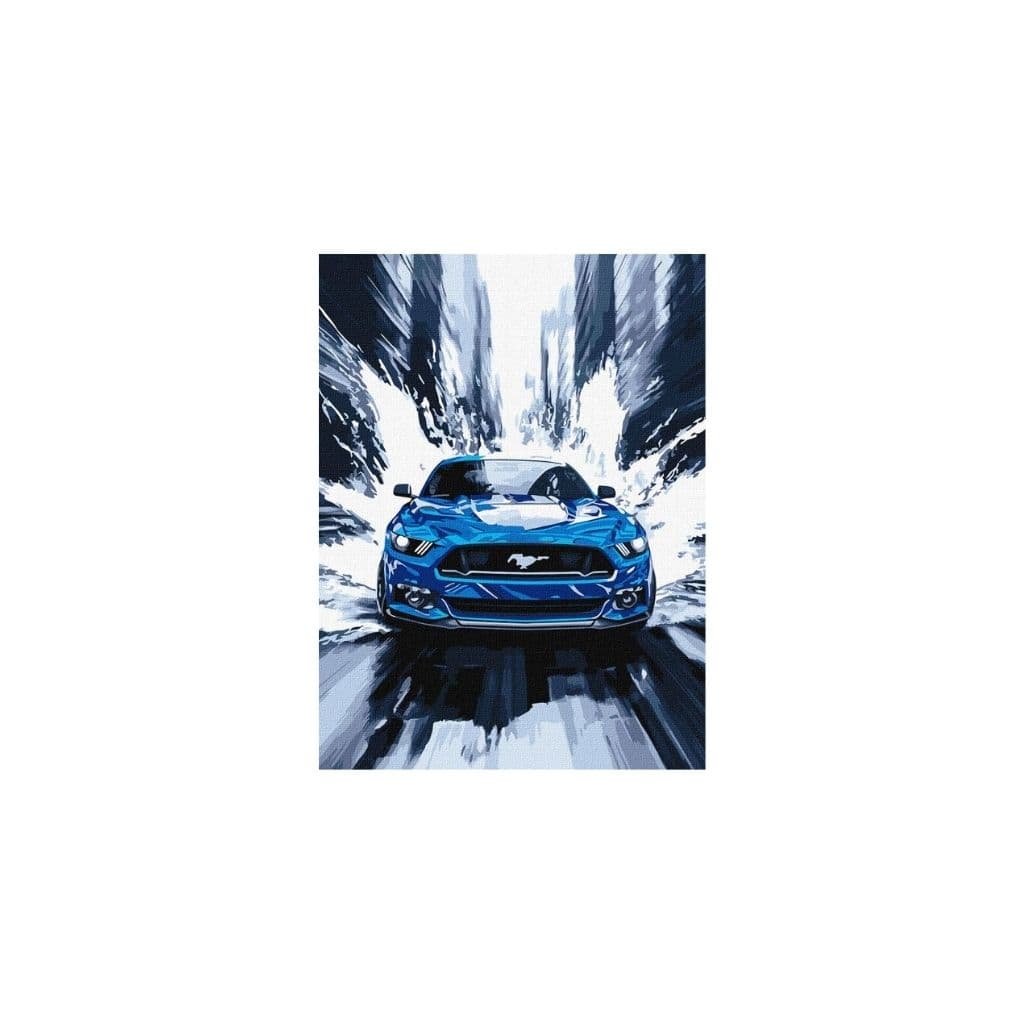 Zestaw do malowania po numerach "Niebieski mustang" 30x40cm