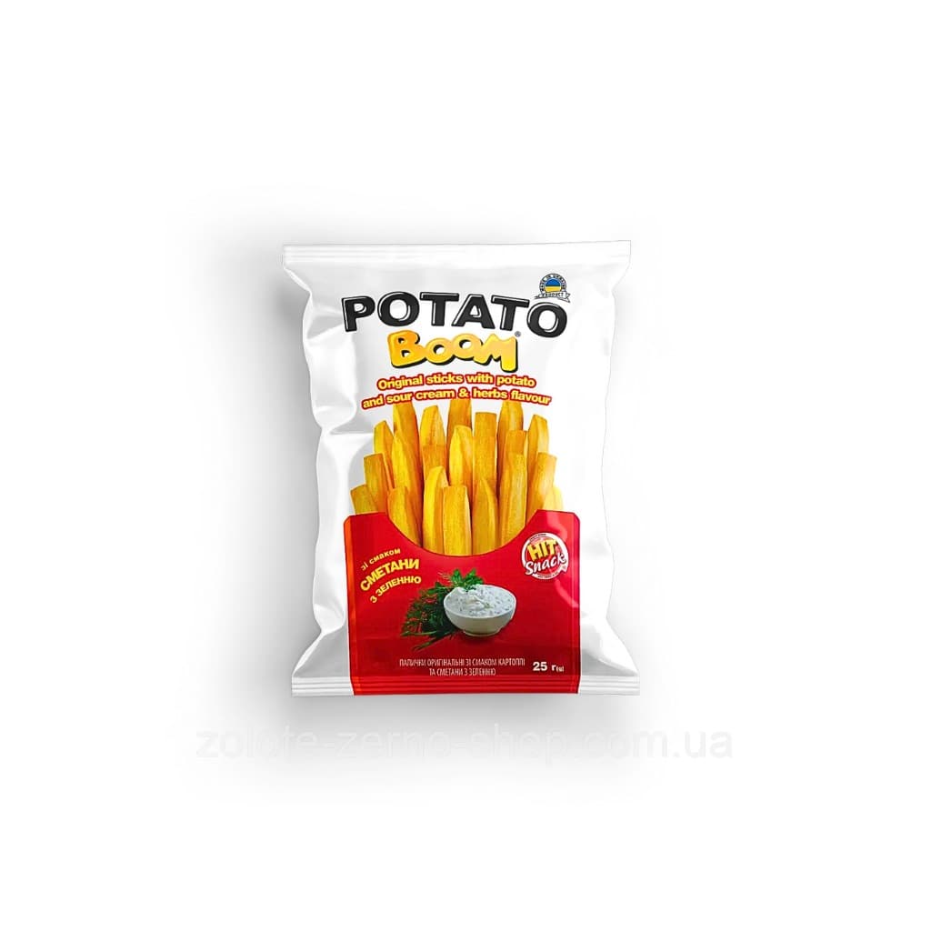 Pałuszki o smaku ziemniaków i śmietany z zieleniną "Potato boom Złote Ziarno" 25g