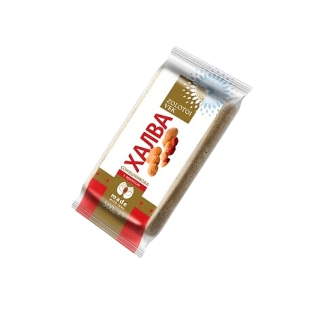 Chałwa słonecznikowa z orzechami ziemnymi "Złoty Wiek" 500g