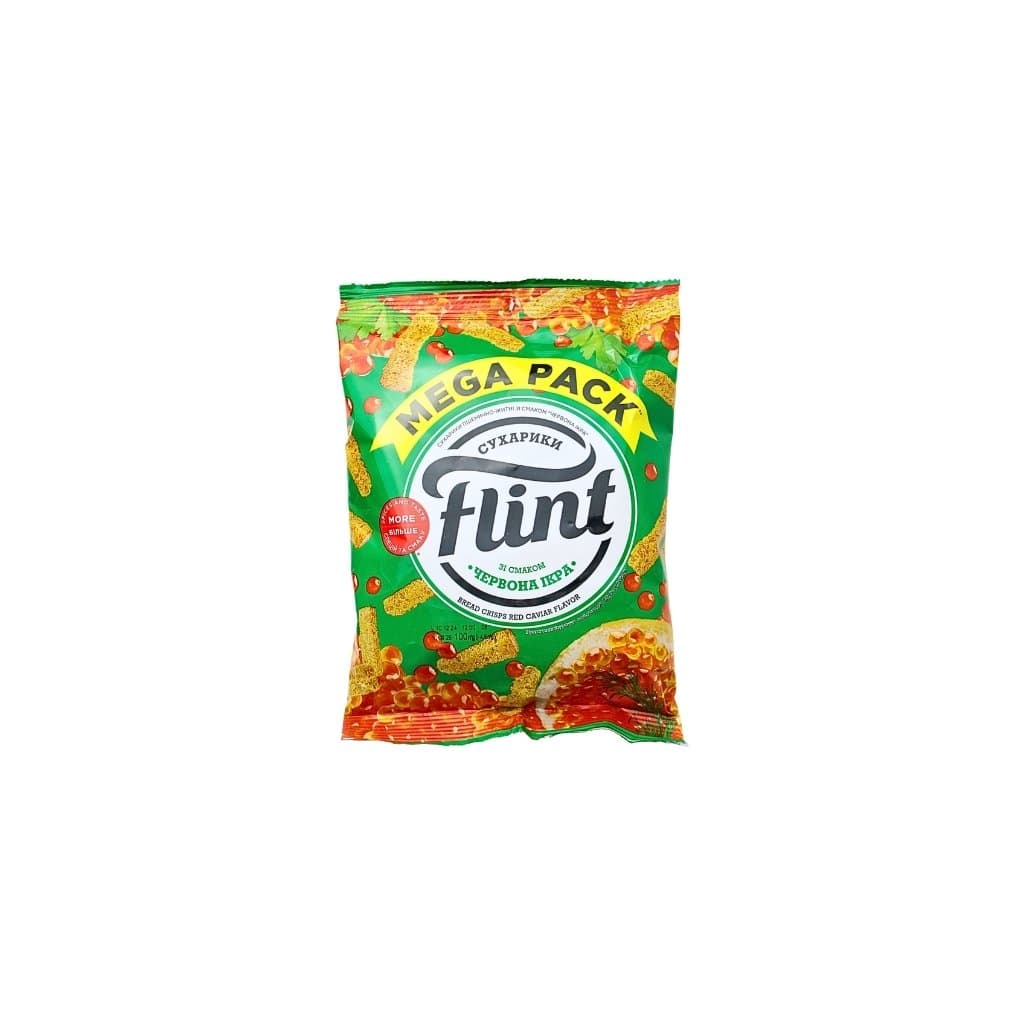 Sucharki pszenno-żytnie o smaku czerwonego kawioru "Flint" 100g/110g