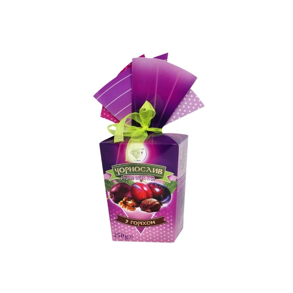 Bombonierka sliwka z orzechem wloskim  "Ametyst Plus" 200g