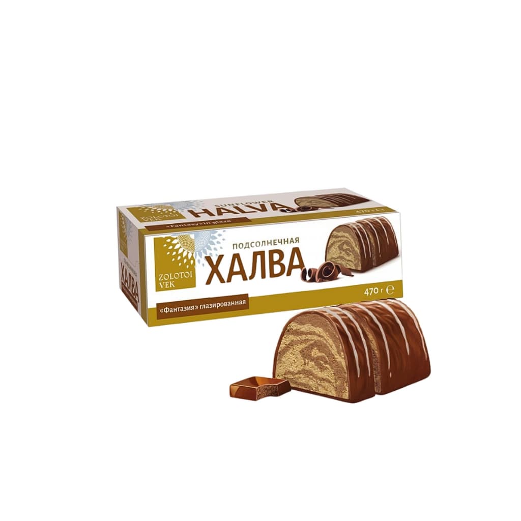 Chałwa słonecznikowa glazurowana Fantazja "Złoty Wiek" 470g